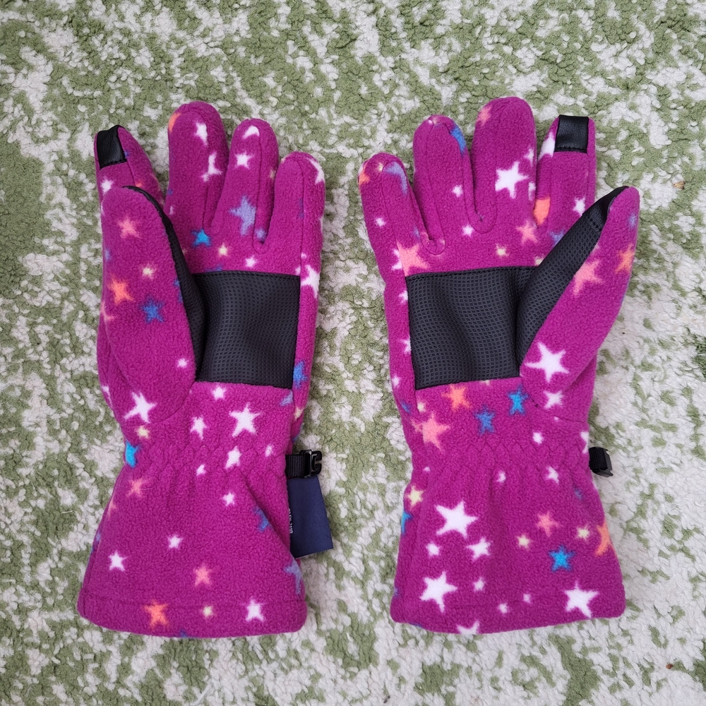 Lands' End Starry Purple Kids Mittens